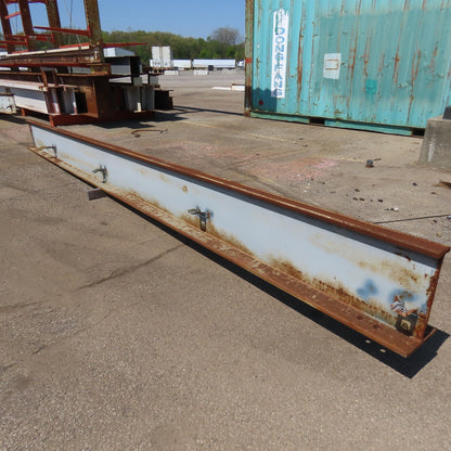 3-1/4" x 16" Tall I-Beam Monorail Overhead Hoist Rail Underhung 19' Long Section