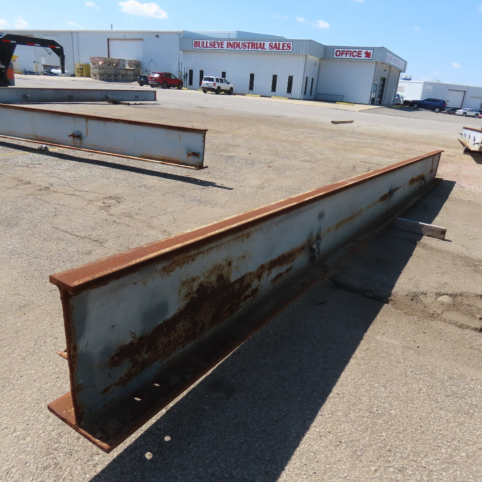 3-1/4" x 16" Tall I-Beam Monorail Overhead Hoist Rail Underhung 19' Long Section