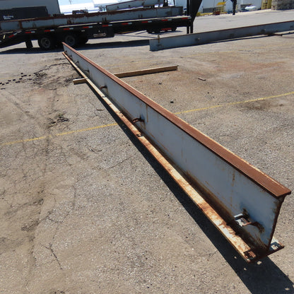 3-1/4"x 16"Tall I-Beam Monorail Overhead Hoist Rail Underhung 37'-8"Long Section