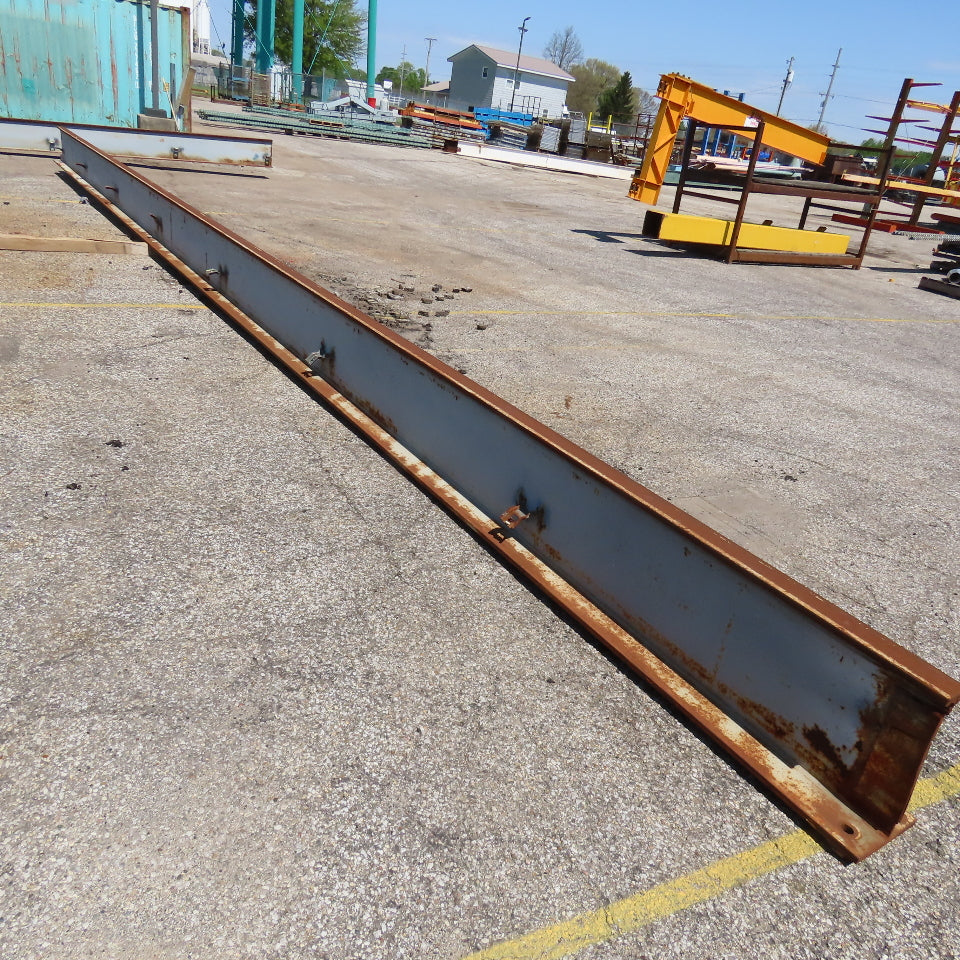 3-1/4"x 16"Tall I-Beam Monorail Overhead Hoist Rail Underhung 37'-8"Long Section