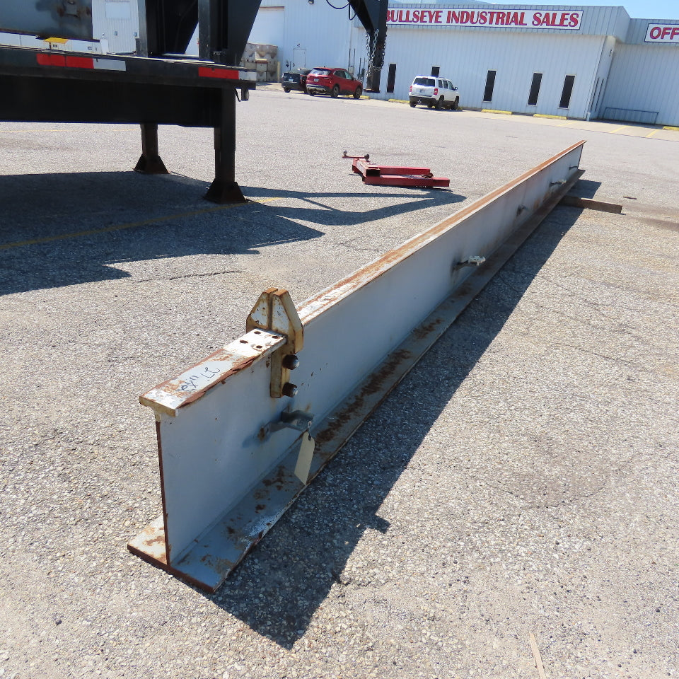 3-1/4" x 16" Tall I-Beam Monorail Overhead Hoist Rail Underhung 27' Long Section