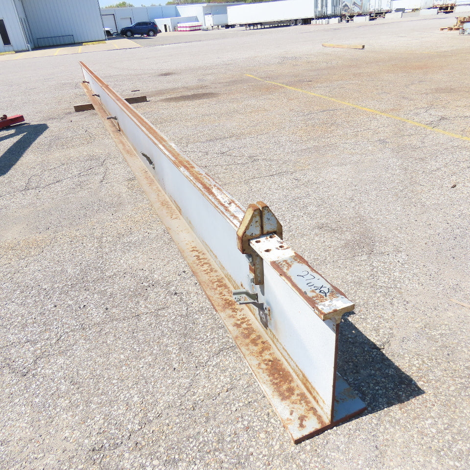 3-1/4" x 16" Tall I-Beam Monorail Overhead Hoist Rail Underhung 27' Long Section