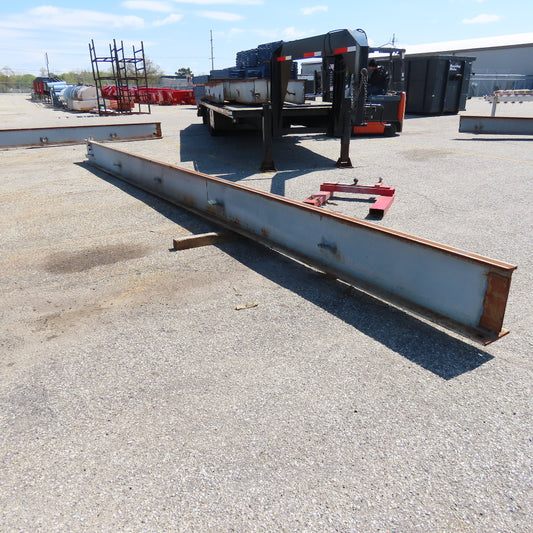 3-1/4" x 16" Tall I-Beam Monorail Overhead Hoist Rail Underhung 27' Long Section