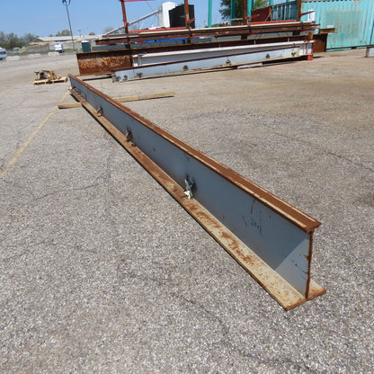 3-1/4"x 16"Tall I-Beam Monorail Overhead Hoist Rail Underhung 28'-6"Long Section