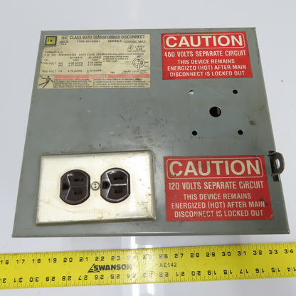 Square D SK1000G1 1kVA Transformer Disconnect 230/460V Primary 115V Secondary