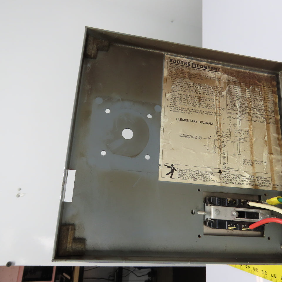 Square D SK1000G1 1kVA Transformer Disconnect 230/460V Primary 115V Secondary