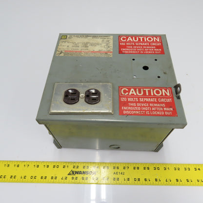 Square D SK1000G1 1kVA Transformer Disconnect 230/460V Primary 115V Secondary