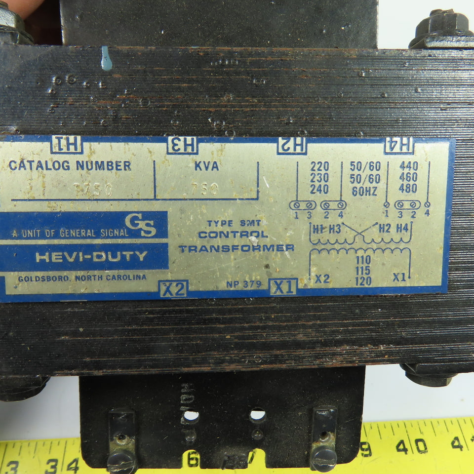 Hevi-Duty T750 750VA Industrial Control Transformer 240/480V to 120V 1Ph