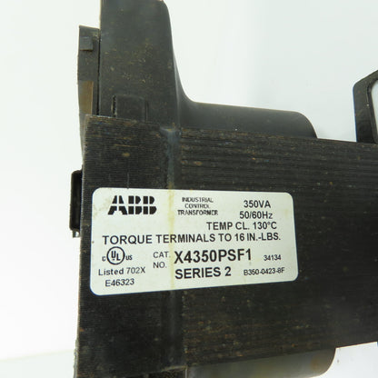 ABB X4350PSF1 350VA Industrial Control Transformer 240/480V Pri 120/25V Sec