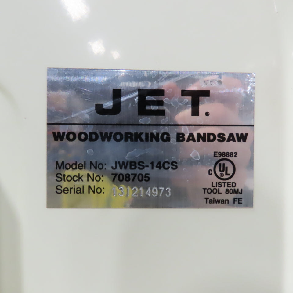 JET 708705 JWBS-14CS 14" Woodworking Bandsaw 1HP 115/230V 1Ph