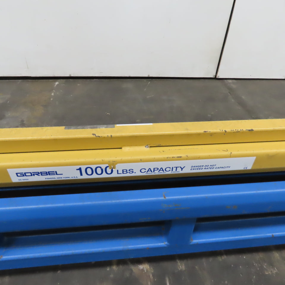 Gorbel SS-99001 1000lb Capacity Ceiling Mounted Bridge Crane 8'Travel 10' Runway