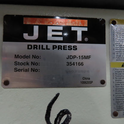 JET JDP-15MF 3/4HP 15' Floor Drill Press 115/230V 1Ph 1720RPM
