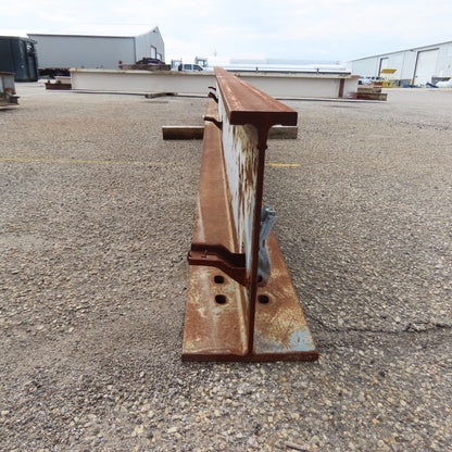 3-1/4" x 15" Tall I-Beam Monorail Overhead Hoist Rail Underhung 15' Long Section