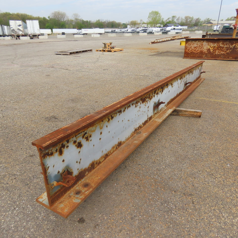 3-1/4" x 15" Tall I-Beam Monorail Overhead Hoist Rail Underhung 15' Long Section