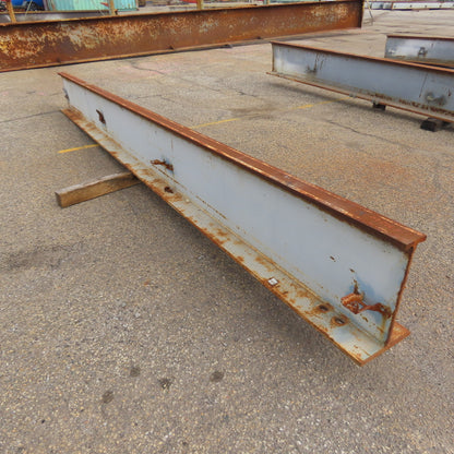 3-1/4" x 15" Tall I-Beam Monorail Overhead Hoist Rail Underhung 15' Long Section