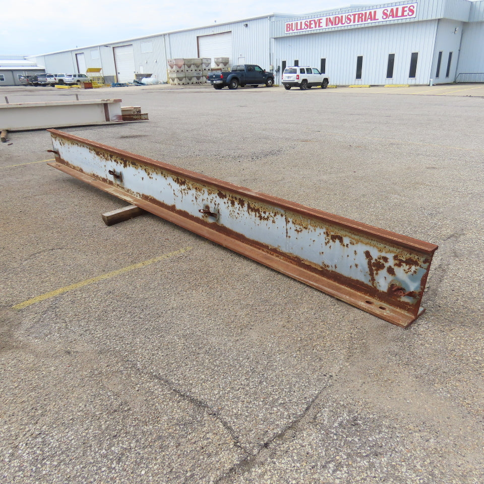 3-1/4" x 15" Tall I-Beam Monorail Overhead Hoist Rail Underhung 15' Long Section