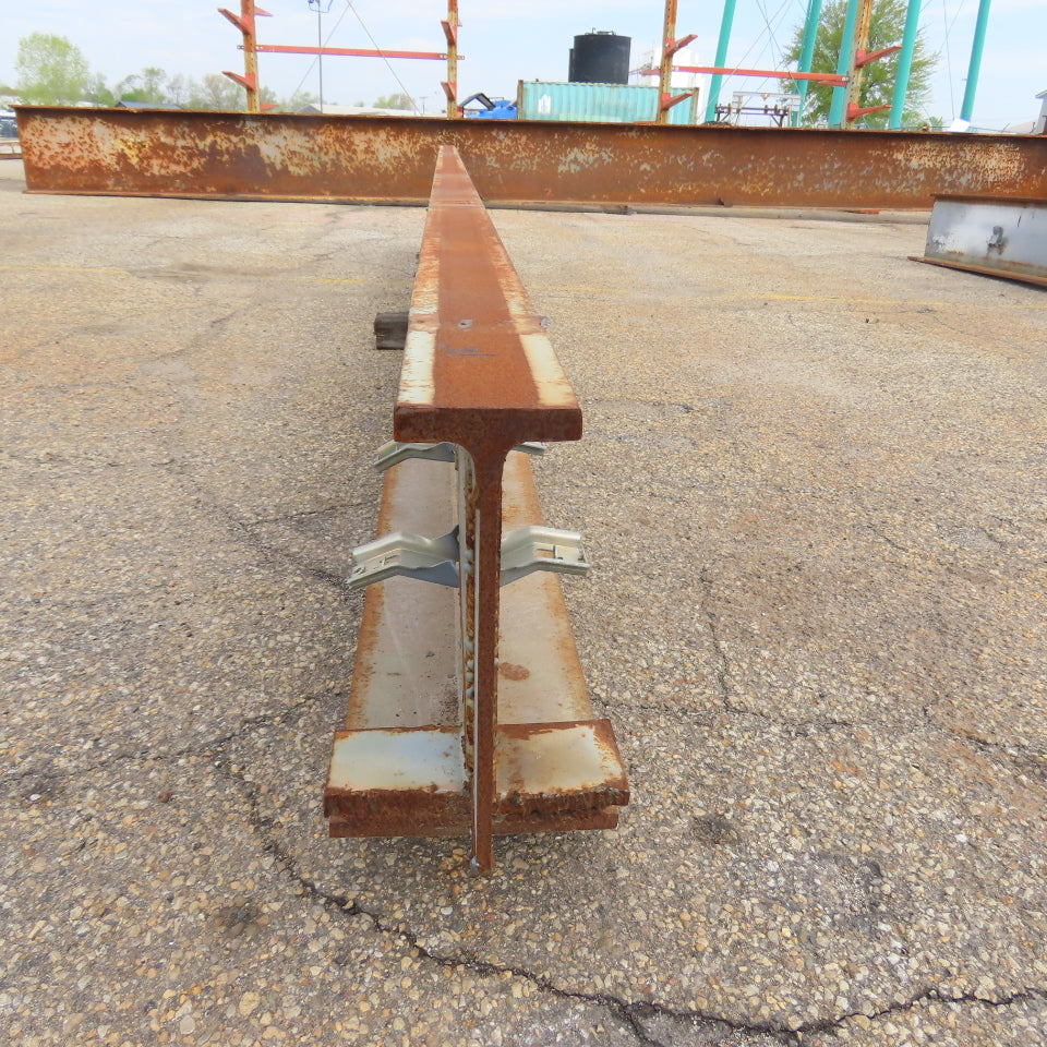 3-1/4" x 15" Tall I-Beam Monorail Overhead Hoist Rail Underhung 16' Long Section