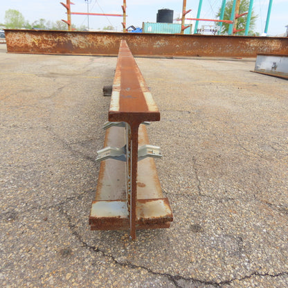 3-1/4" x 15" Tall I-Beam Monorail Overhead Hoist Rail Underhung 16' Long Section