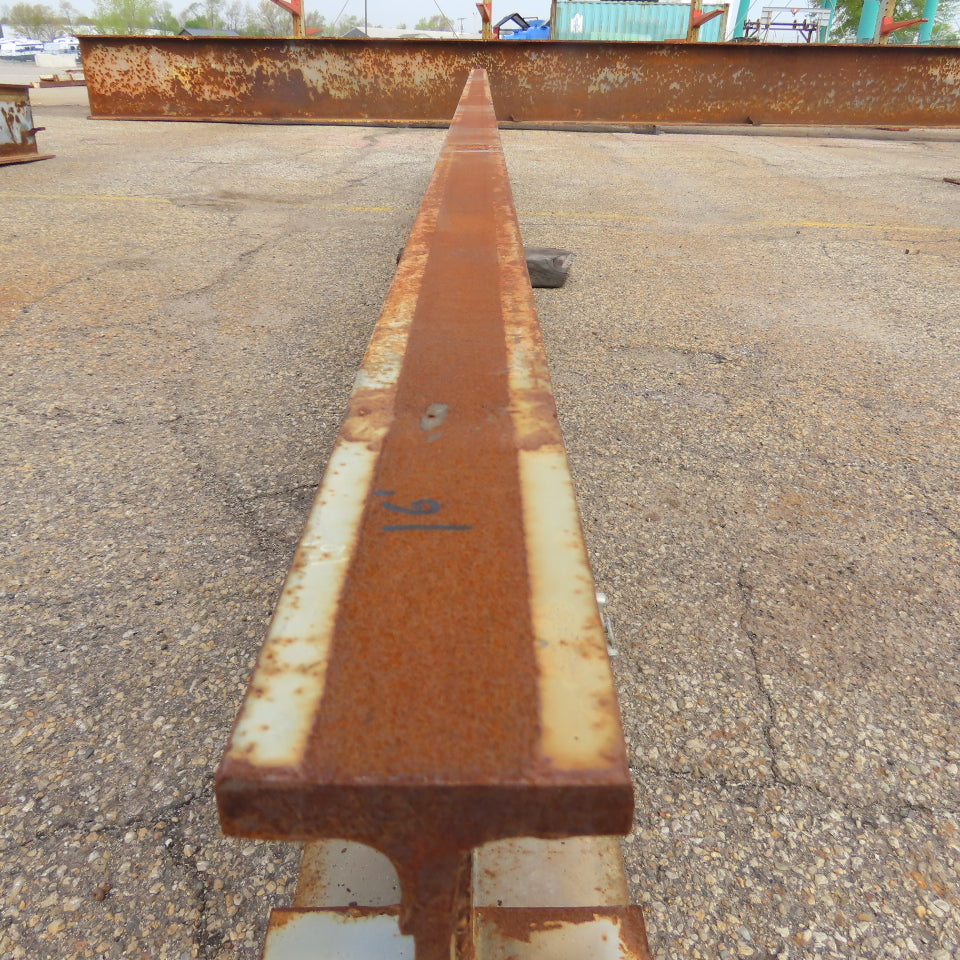3-1/4" x 15" Tall I-Beam Monorail Overhead Hoist Rail Underhung 16' Long Section