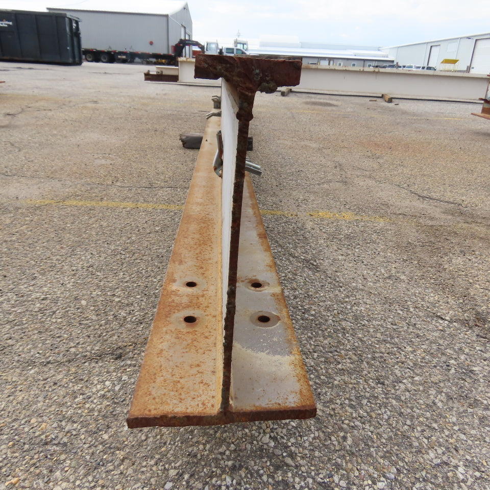 3-1/4" x 15" Tall I-Beam Monorail Overhead Hoist Rail Underhung 16' Long Section