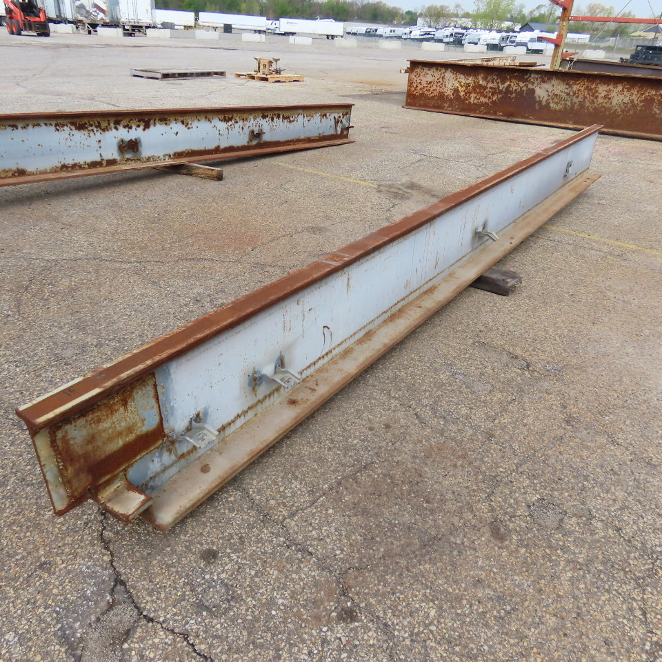 3-1/4" x 15" Tall I-Beam Monorail Overhead Hoist Rail Underhung 16' Long Section