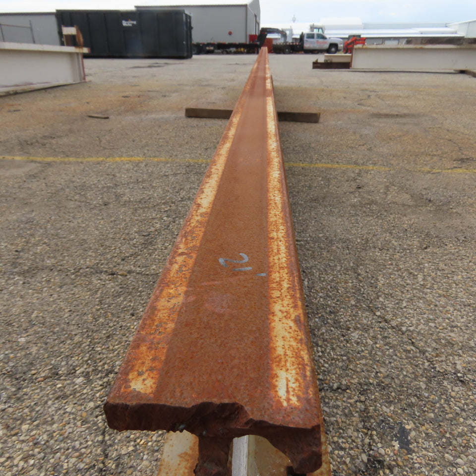 3-1/4" x 15" Tall I-Beam Monorail Overhead Hoist Rail Underhung 21' Long Section