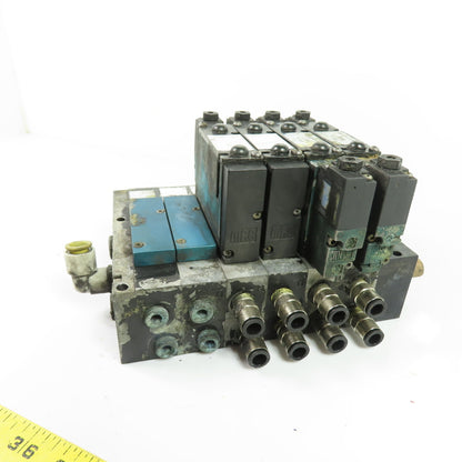 MAC 92B-BAB-000-DM-DDAP-2DM 92B-000-BN2 4-Station Solenoid Valve Manifold Block