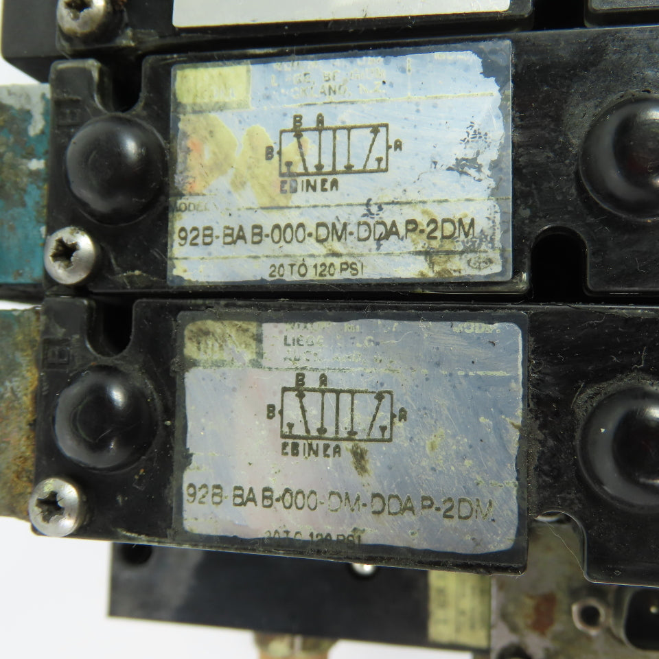 MAC 92B-BAB-000-DM-DDAP-2DM 92B-000-BN2 4-Station Solenoid Valve Manifold Block