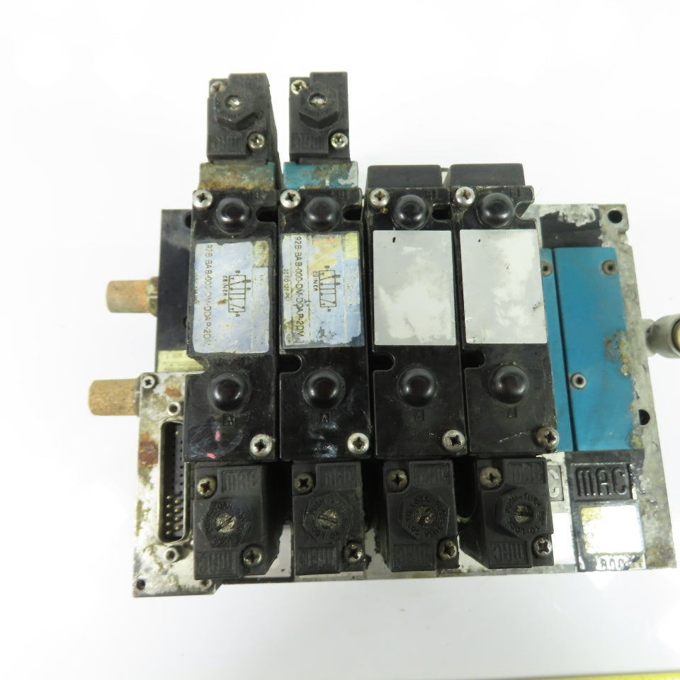 MAC 92B-BAB-000-DM-DDAP-2DM 92B-000-BN2 4-Station Solenoid Valve Manifold Block