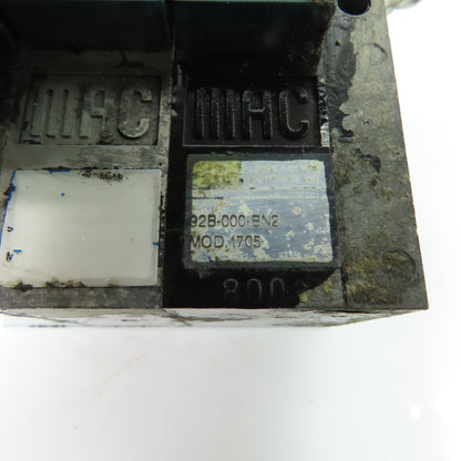 MAC 92B-BAB-000-DM-DDAP-2DM 92B-000-BN2 4-Station Solenoid Valve Manifold Block