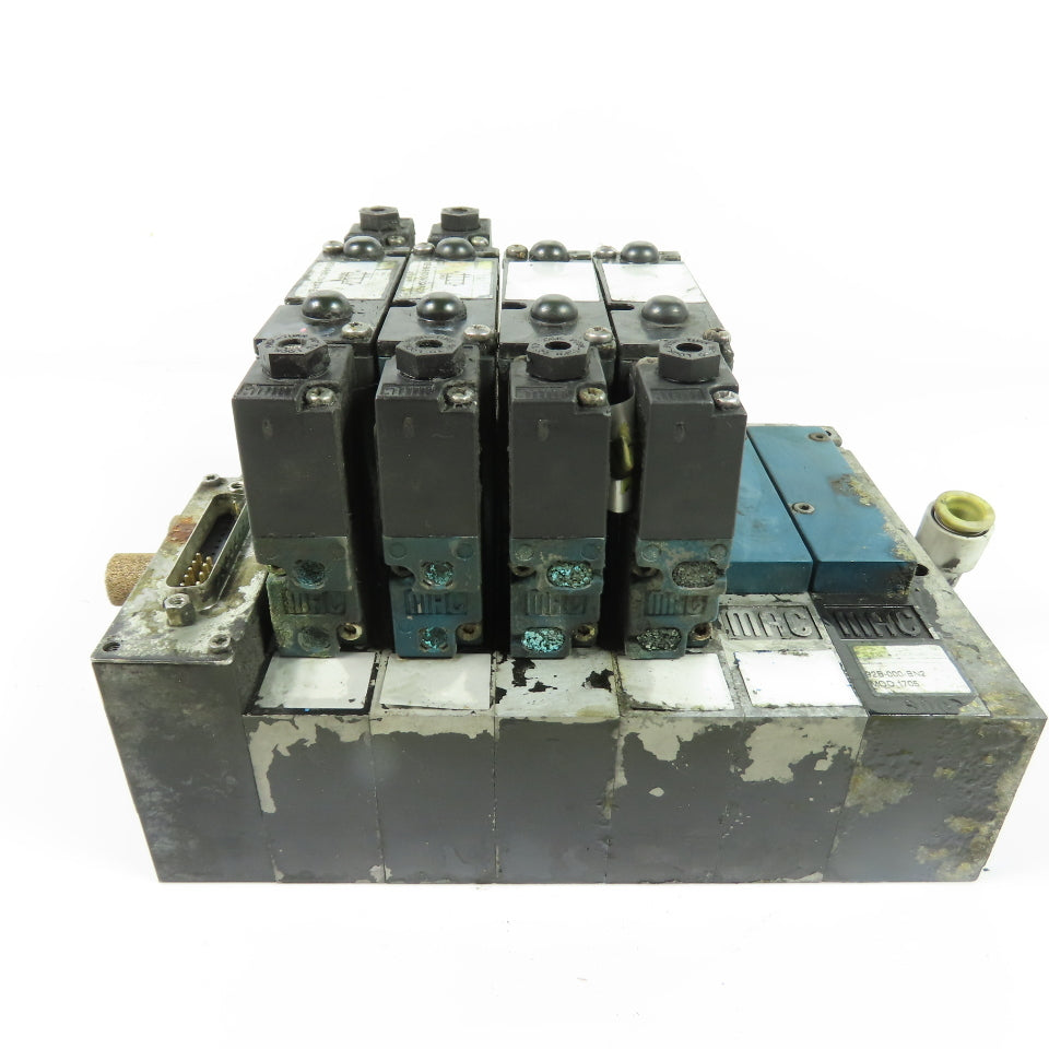 MAC 92B-BAB-000-DM-DDAP-2DM 92B-000-BN2 4-Station Solenoid Valve Manifold Block