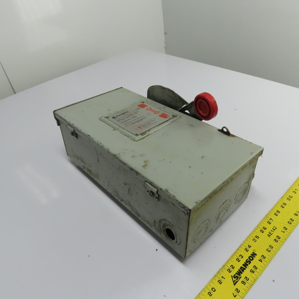 Eaton RH361SNK 30A 3-Pole Fusible Safety Disconnect Switch 600VAC