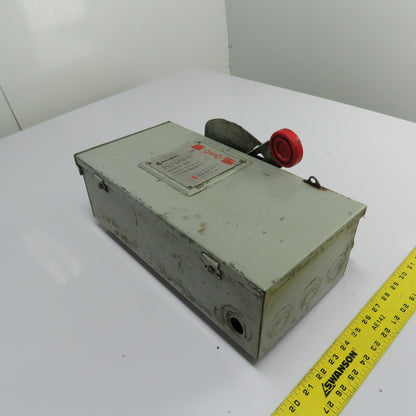 Eaton RH361SNK 30A 3-Pole Fusible Safety Disconnect Switch 600VAC