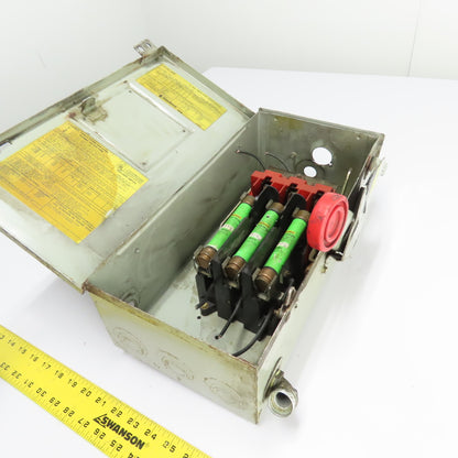 Eaton RH361SNK 30A 3-Pole Fusible Safety Disconnect Switch 600VAC
