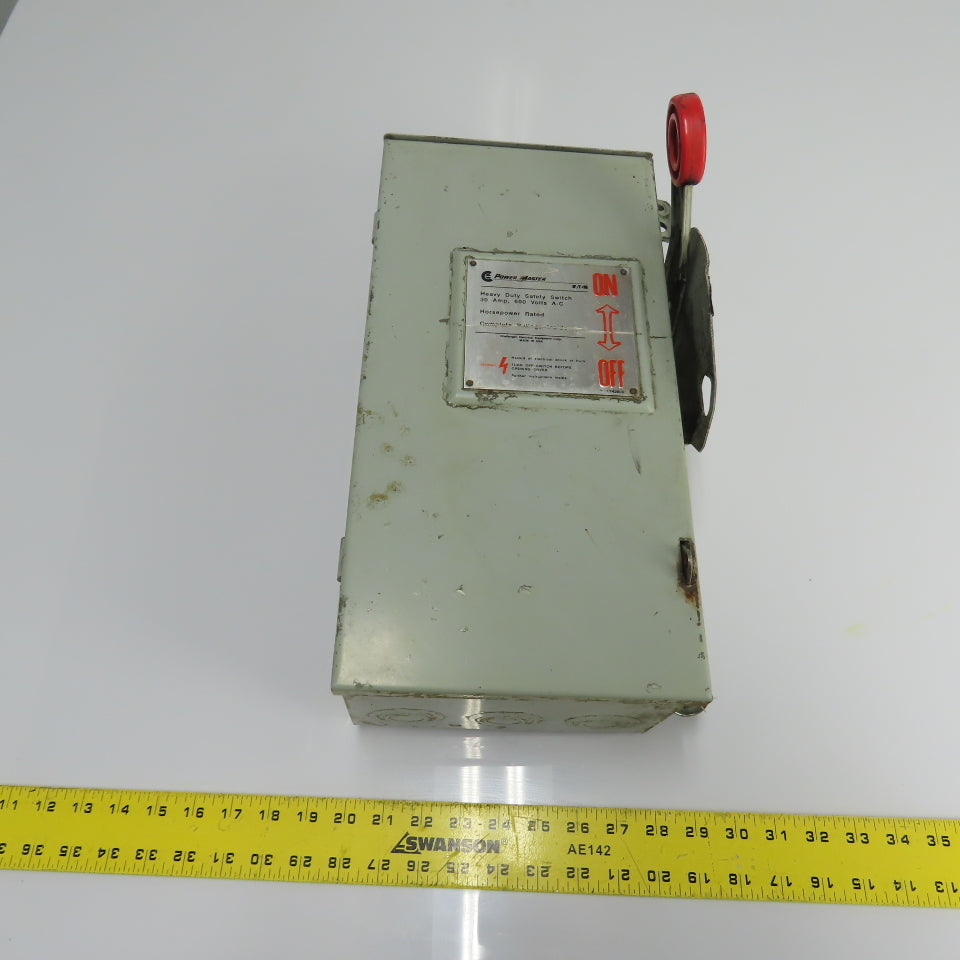 Eaton RH361SNK 30A 3-Pole Fusible Safety Disconnect Switch 600VAC