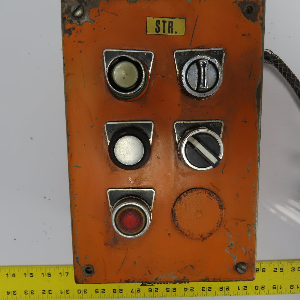 9.5"x6"x5" 5-Button Industrial Control Station with Wired Remote Push Button