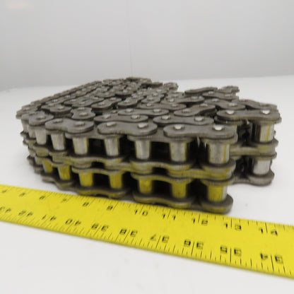 Peer 100-2SS Stainless Steel ANSI 100 Double Strand Riveted Roller Chain 10'