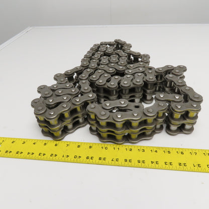 Peer 100-2SS Stainless Steel ANSI 100 Double Strand Riveted Roller Chain 10'