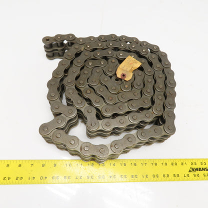 Tsubaki 100-2 ANSI 100 Double Strand Riveted Roller Chain 10'