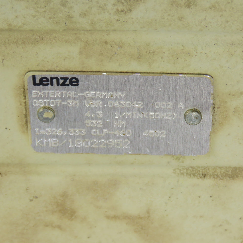 Lenze GST07-3M VBR 063C42 In-Line Gear Motor 0.31kW 230/480V 326.333:1 Ratio
