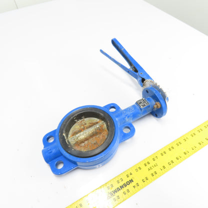 Ohio Valve Co. 4100DBL Manual Lever Butterfly Valve 4" Buna-N Seat 200PSI