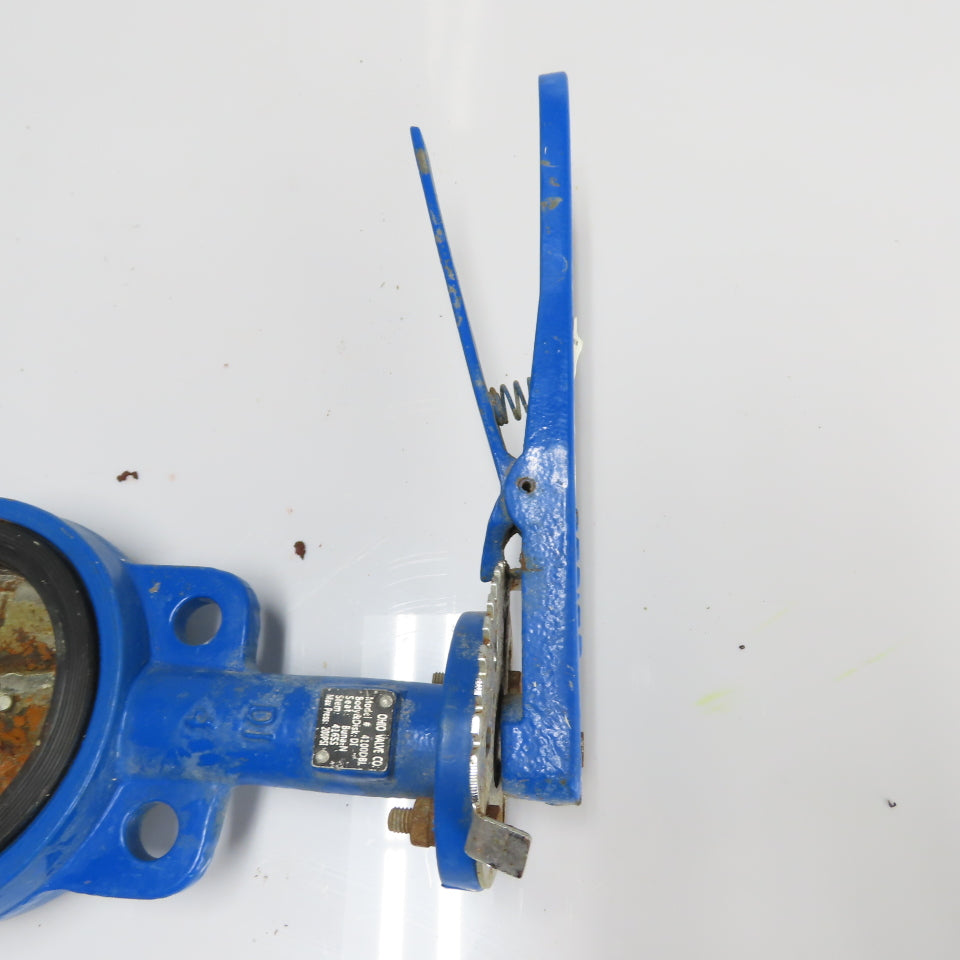 Ohio Valve Co. 4100DBL Manual Lever Butterfly Valve 4" Buna-N Seat 200PSI