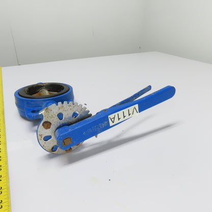 Ohio Valve Co. 4100DBL Manual Lever Butterfly Valve 4" Buna-N Seat 200PSI