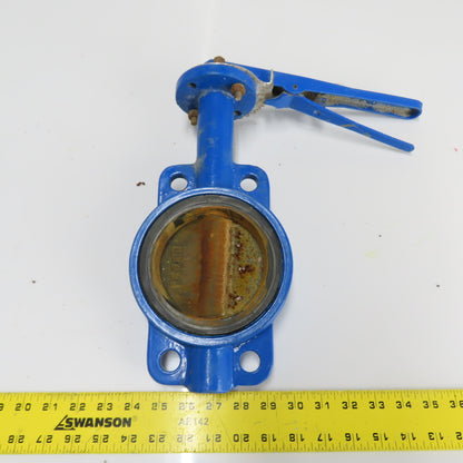 Ohio Valve Co. 4100DBL Manual Lever Butterfly Valve 4" Buna-N Seat 200PSI