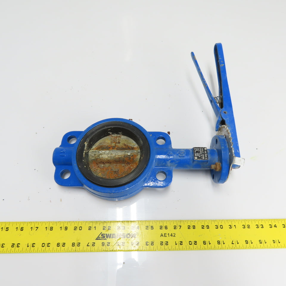 Ohio Valve Co. 4100DBL Manual Lever Butterfly Valve 4" Buna-N Seat 200PSI