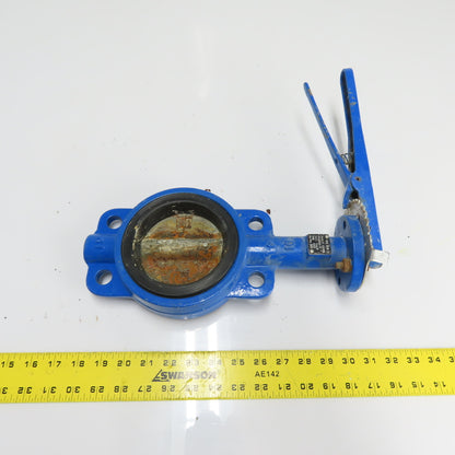 Ohio Valve Co. 4100DBL Manual Lever Butterfly Valve 4" Buna-N Seat 200PSI