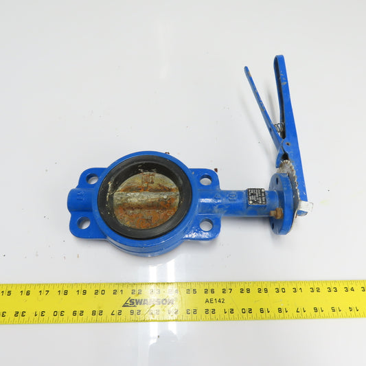 Ohio Valve Co. 4100DBL Manual Lever Butterfly Valve 4" Buna-N Seat 200PSI