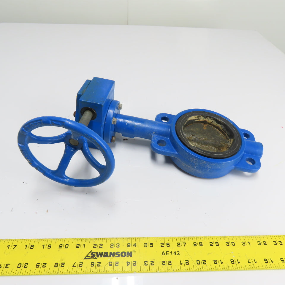 Ohio Valve Co 4100DBL 4" Gear Operated Butterfly Valve 200PSI Buna-N