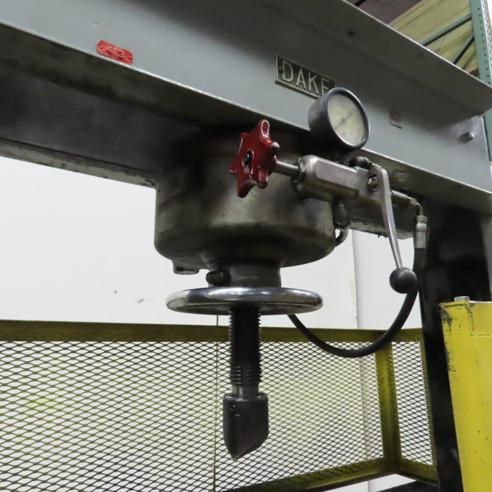 Dake 75PA 75-Ton Hand Operated Air Powered Hydraulic H-Frame Press 4.5"RamTravel