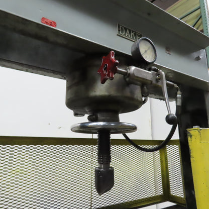 Dake 75PA 75-Ton Hand Operated Air Powered Hydraulic H-Frame Press 4.5"RamTravel